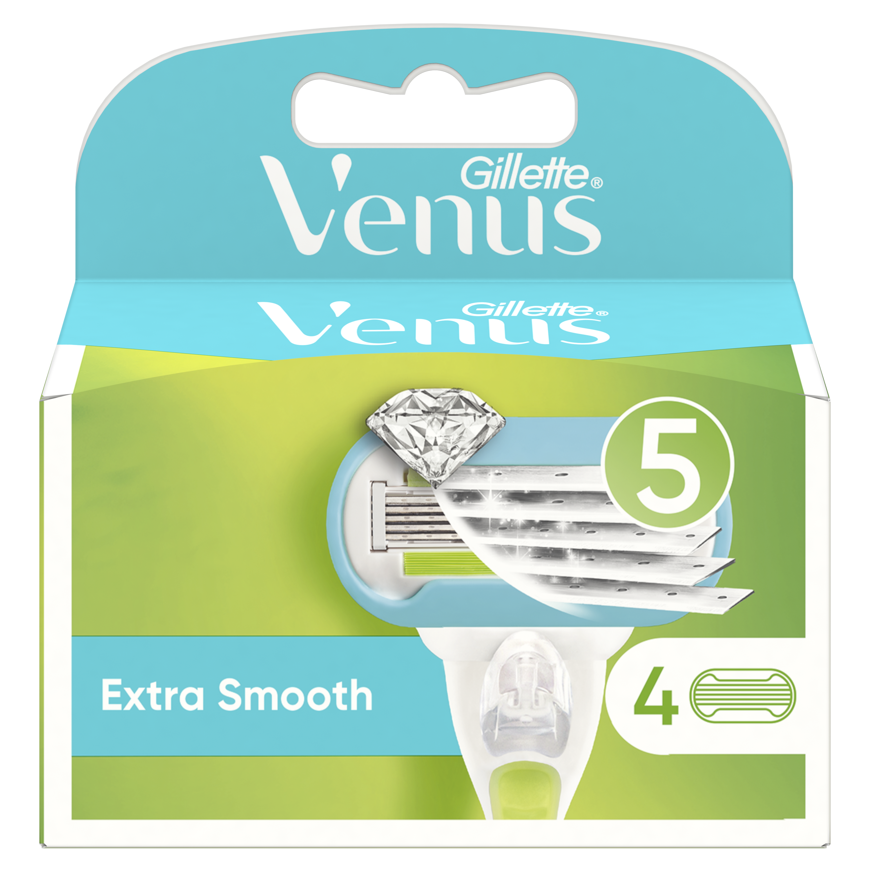 Gillette Skustuvo galvutės VENUS Extra Smooth, 4 vnt.