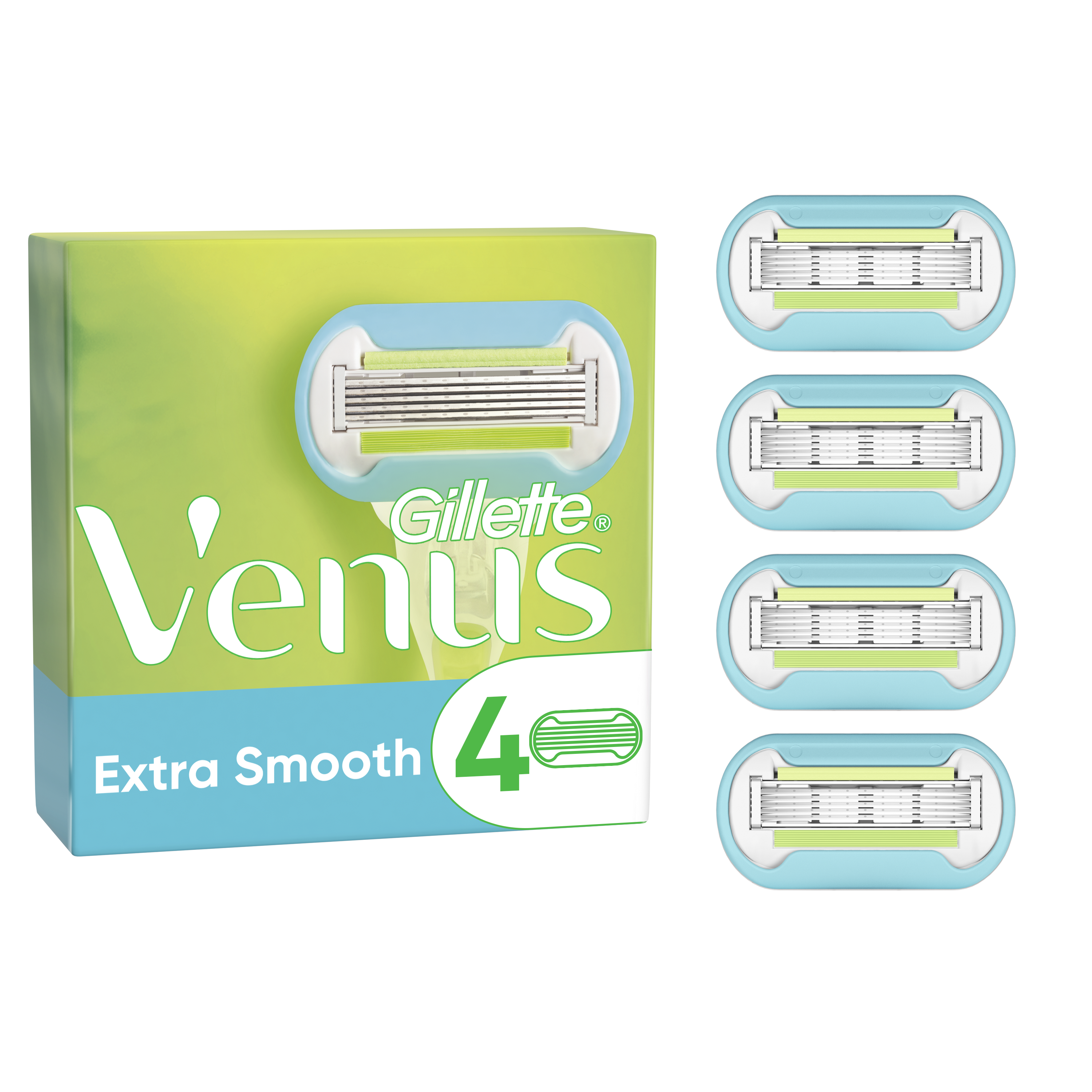 Gillette Skustuvo galvutės VENUS Extra Smooth, 4 vnt.