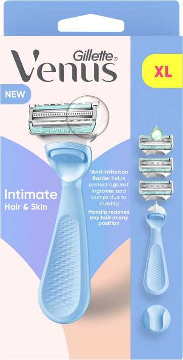 Gillette Venus Intimate Skustuvas, 3 Keičiamosios Kasetės