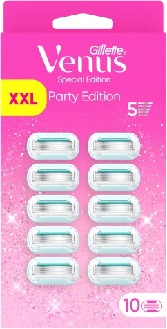 Gillette Venus Party Edition skustuvo keičiamos galvutės, 10 vnt.