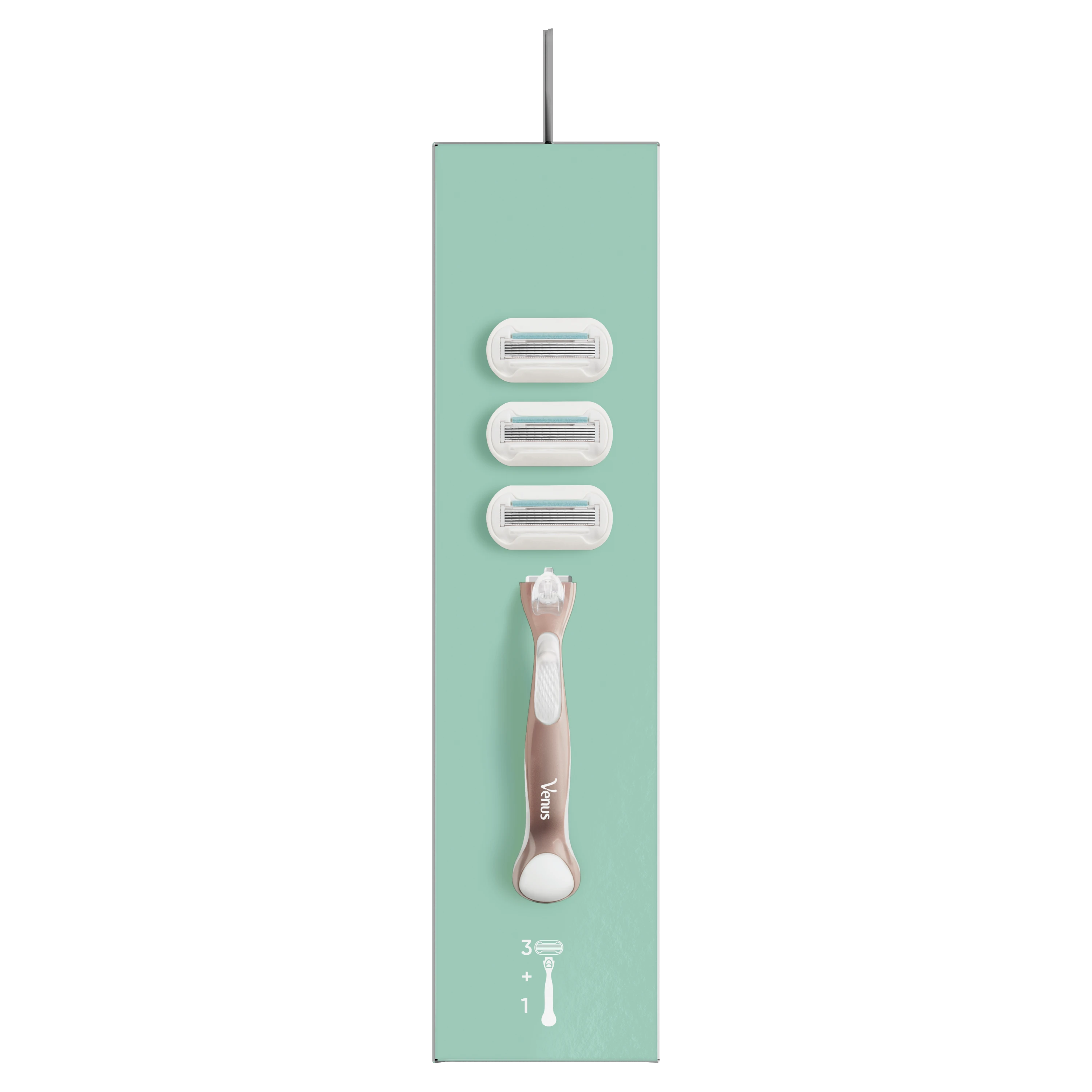 Gillette Venus Sensitive Rose Gold Skustuvas + Galvutės 3 vnt