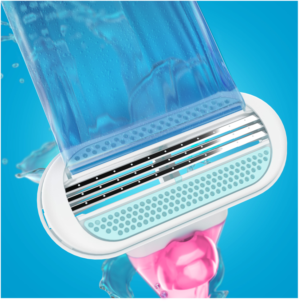 Gillette Venus Smooth Sensitive Rožinė, 4 Atsarginiai Peiliukai