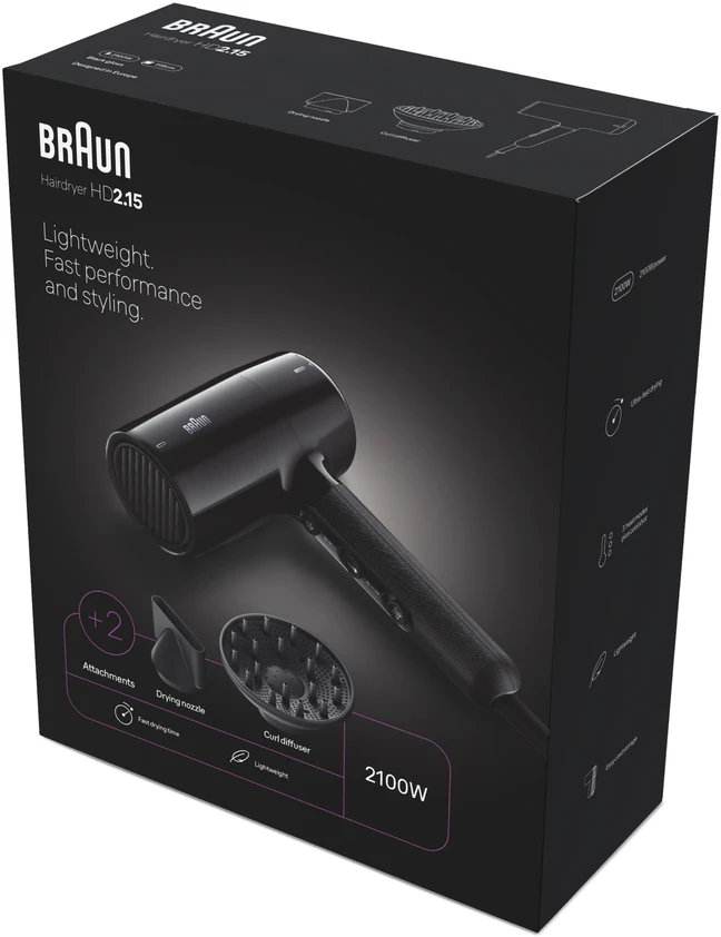 HD2.1 Braun Plaukų Džiovintuvas BRHD215E