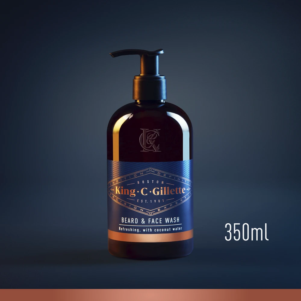 King C Gillette Barzdos ir Veido Prausiklis 3in1, 350 ml