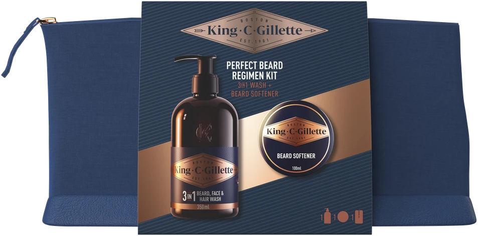 „Gillette King C. Perfect Beard Regen“ rinkinys barzdos plovimui