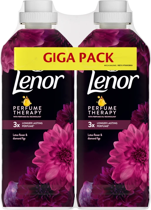 LENOR Audinių Minkštiklis Diamond Figs & Lotus Flower 2 x 987 ml (94 Skalbimai)