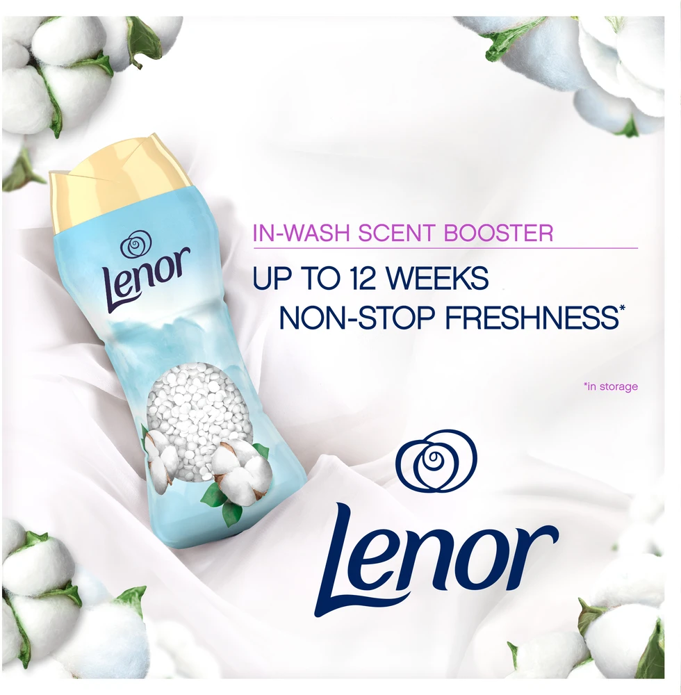 LENOR Kvapų Granulės Sensitive Cotton Fresh 495 g (41 Skalbimai)