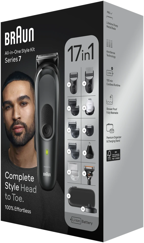 MGK7491 Braun Kirpimo Rinkinys Viskas Viename 17in1