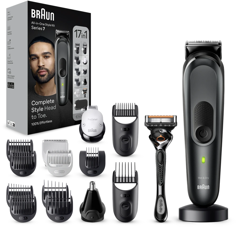 MGK7491 Braun Kirpimo Rinkinys Viskas Viename 17in1