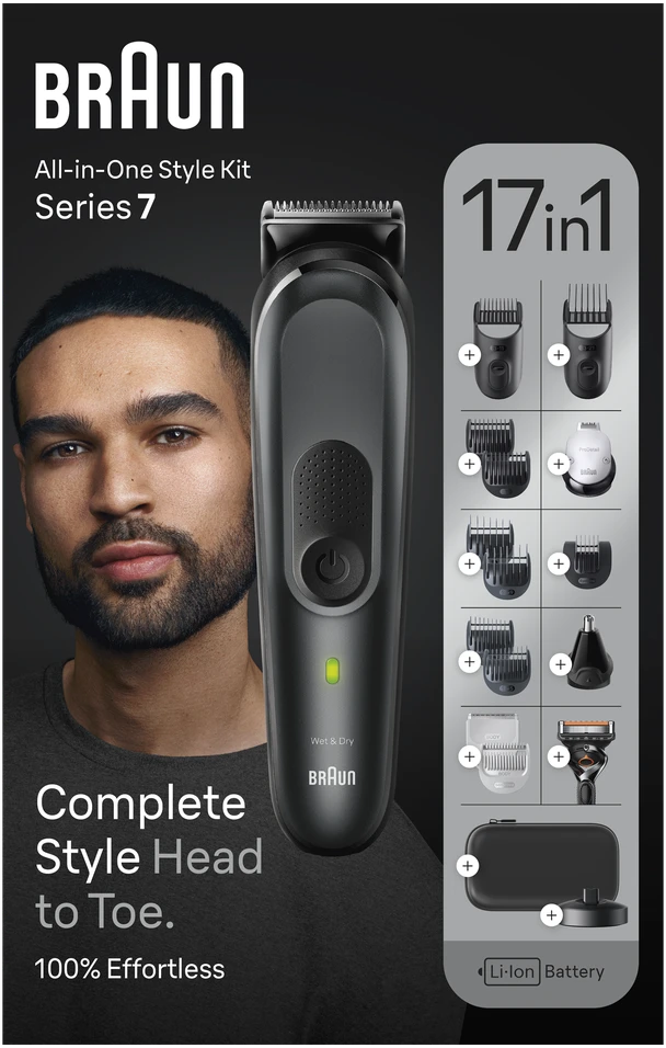 MGK7491 Braun Kirpimo Rinkinys Viskas Viename 17in1