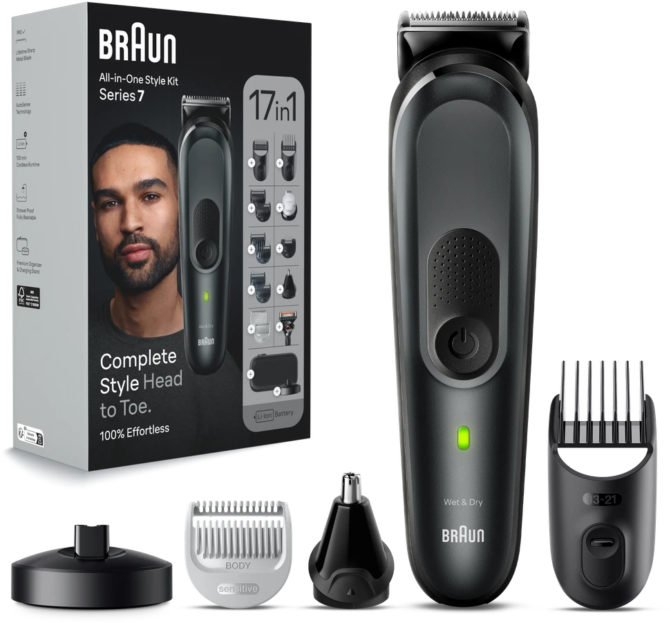 MGK7491 Braun Kirpimo Rinkinys Viskas Viename 17in1