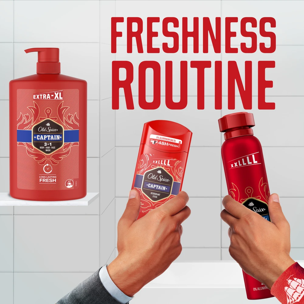 Old Spice Captain Dušo Želė Ir Šampūnas Vyrams, 1000 ml