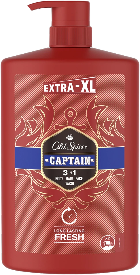 Old Spice Captain Dušo Želė Ir Šampūnas Vyrams, 1000 ml