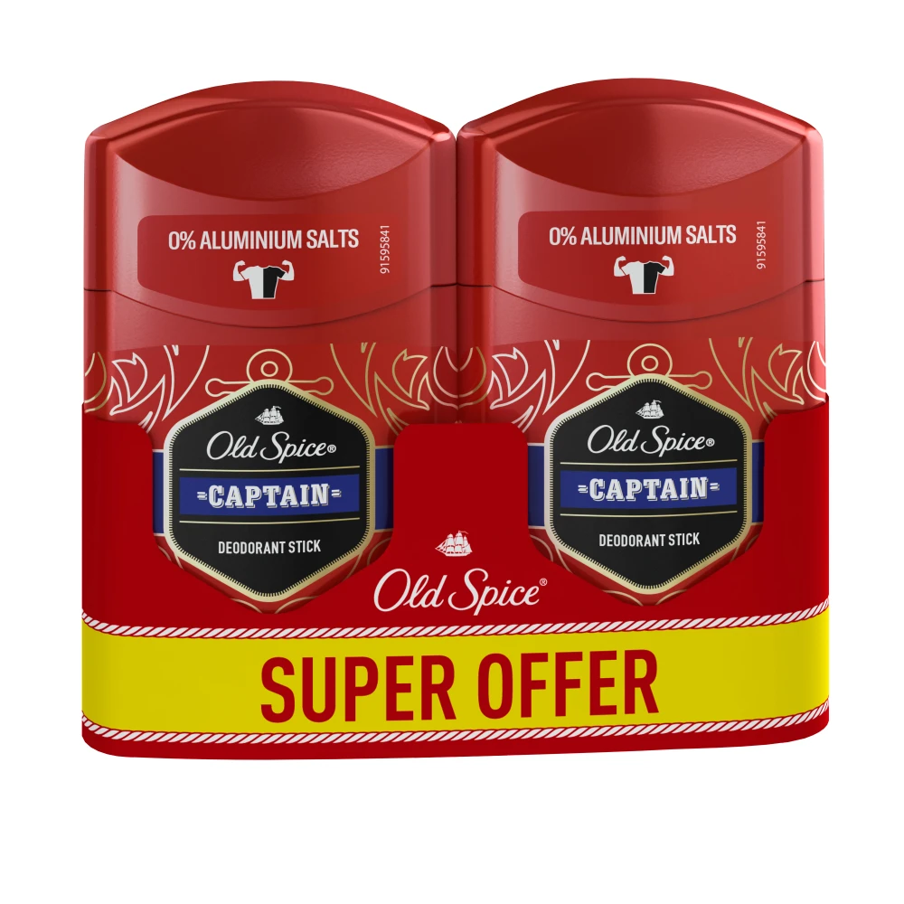 Old Spice Captain Pieštukinis Dezodorantas, 2x50 ml