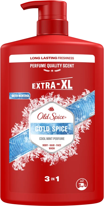 Old Spice Cold Spice Dušo Želė Ir Šampūnas Vyrams, 4x1000 ml