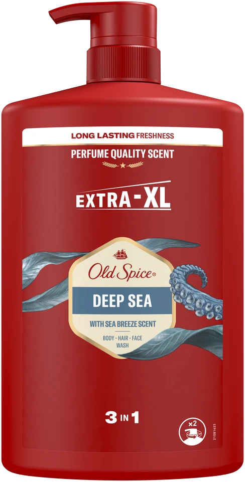 Old Spice Deep Sea Dušo Želė Ir Šampūnas Vyrams, 4x1000 ml