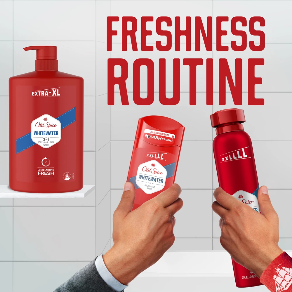 Old Spice Whitewater Dušo Želė Ir Šampūnas Vyrams, 1000 ml