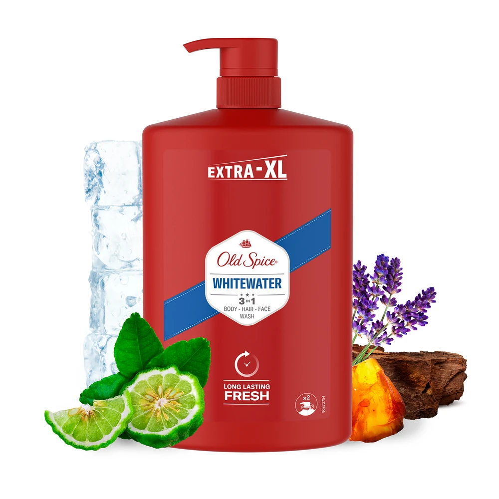Old Spice Whitewater Dušo Želė Ir Šampūnas Vyrams, 1000 ml