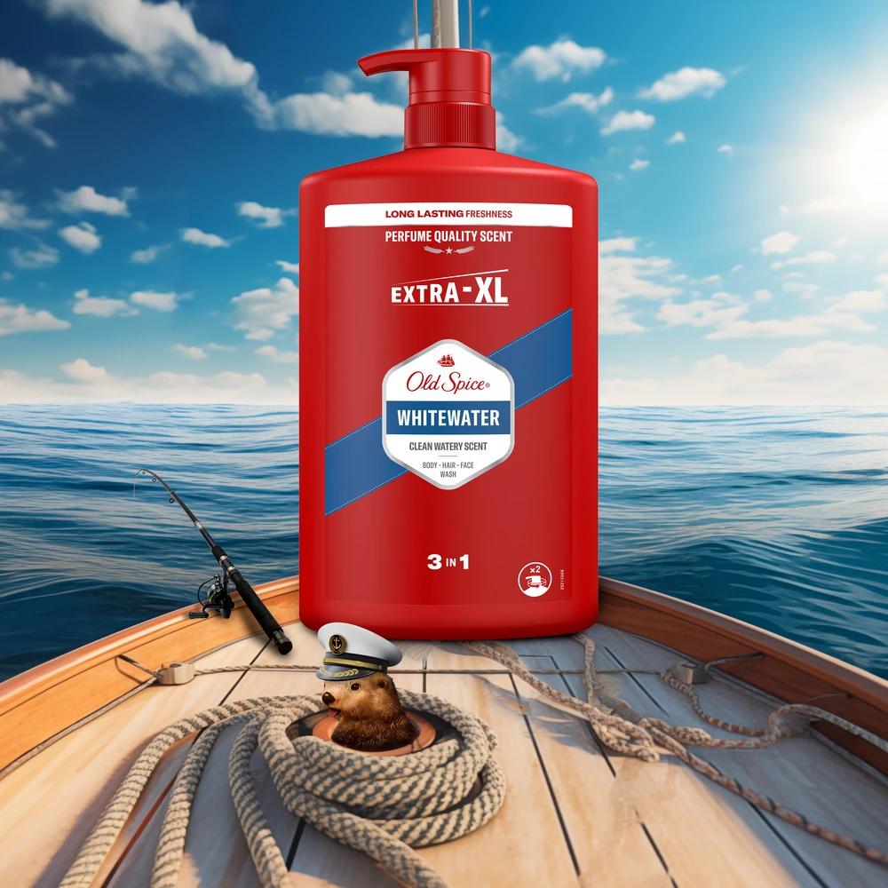 Old Spice Whitewater Dušo Želė Ir Šampūnas Vyrams, 4x1000 ml