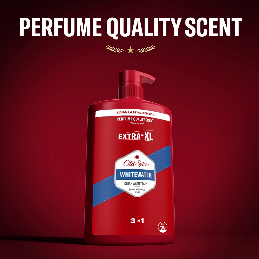 Old Spice Whitewater Dušo Želė Ir Šampūnas Vyrams, 4x1000 ml