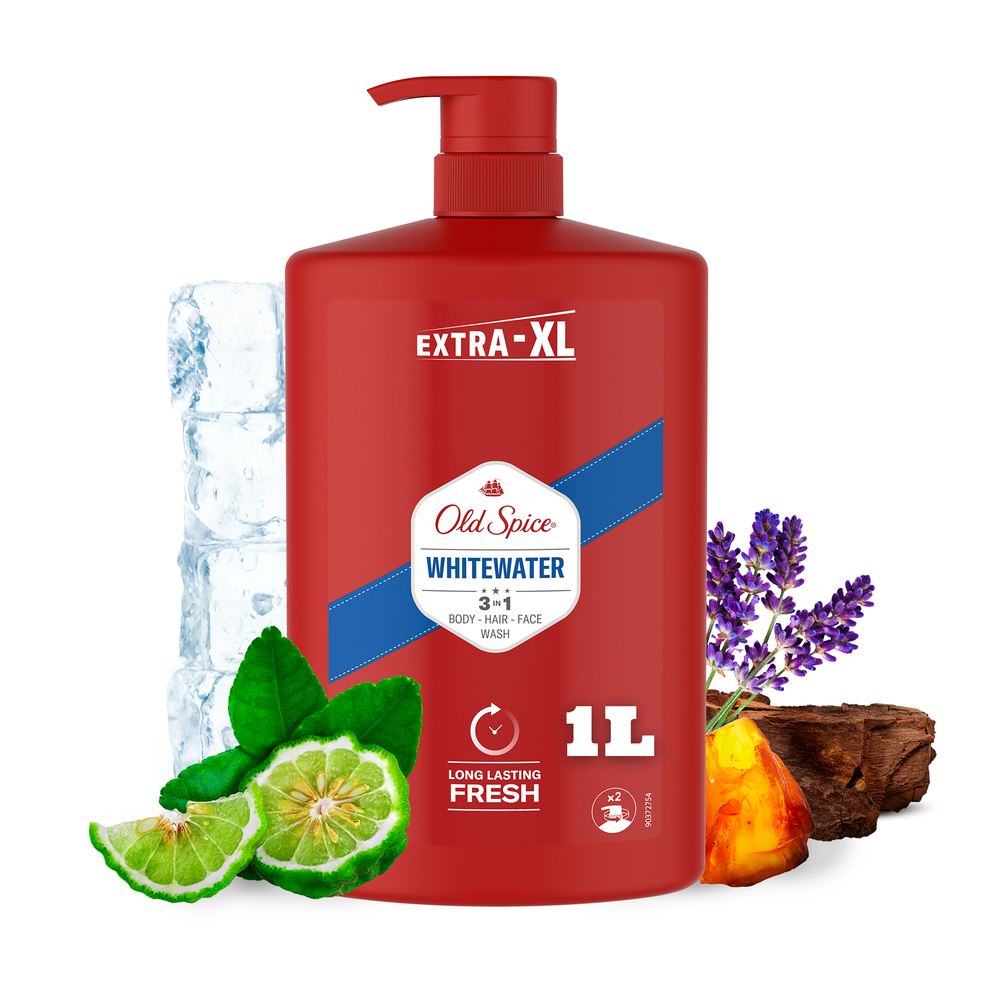 Old Spice Whitewater Dušo Želė Ir Šampūnas Vyrams, 1000 ml