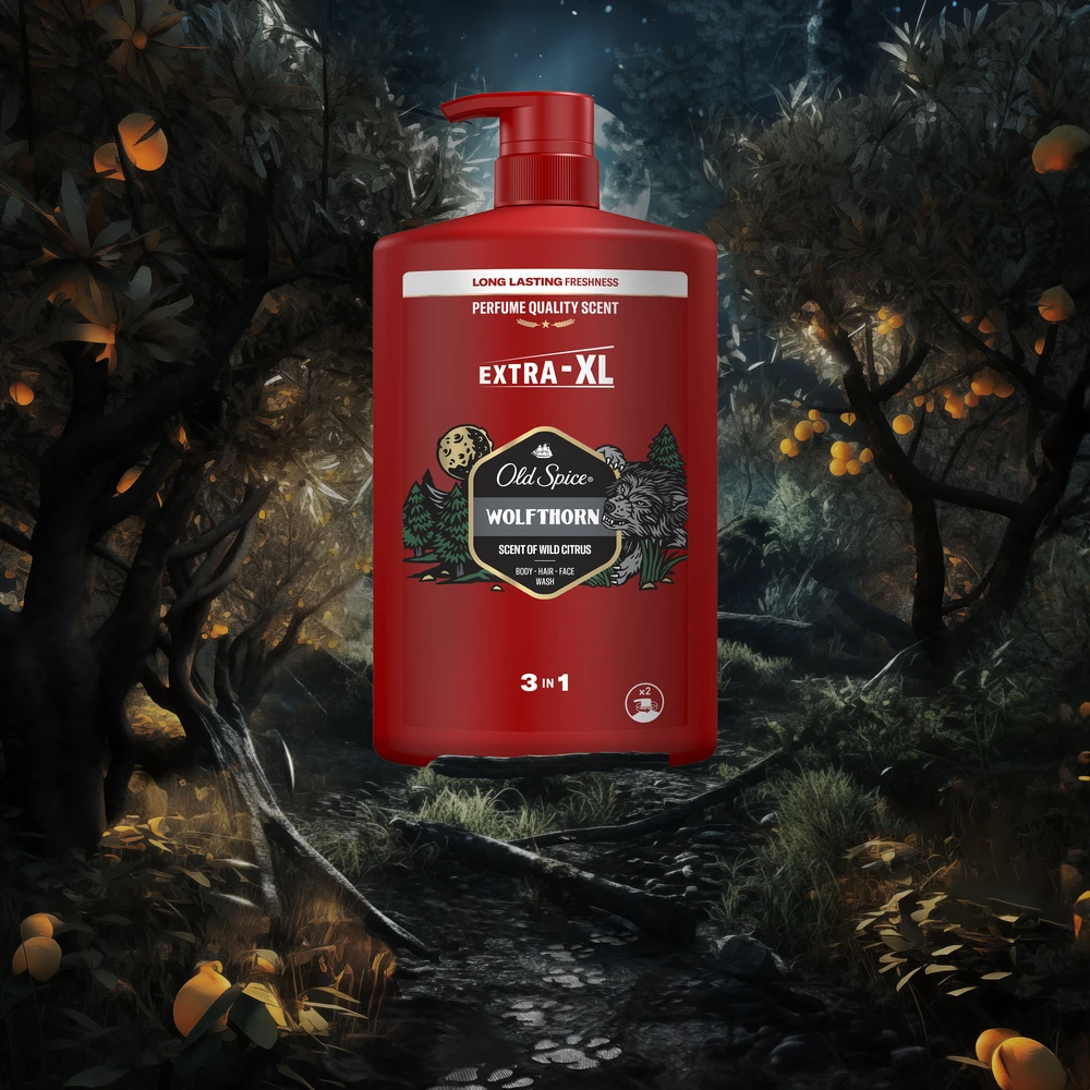 Old Spice Wolfthorn Dušo Želė Ir Šampūnas Vyrams, 4x1000 ml