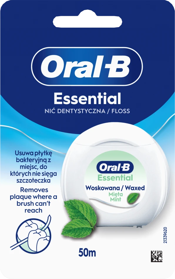 Oral-B Essential Mint Dantų Siūlas, Su Vašku, 50 m