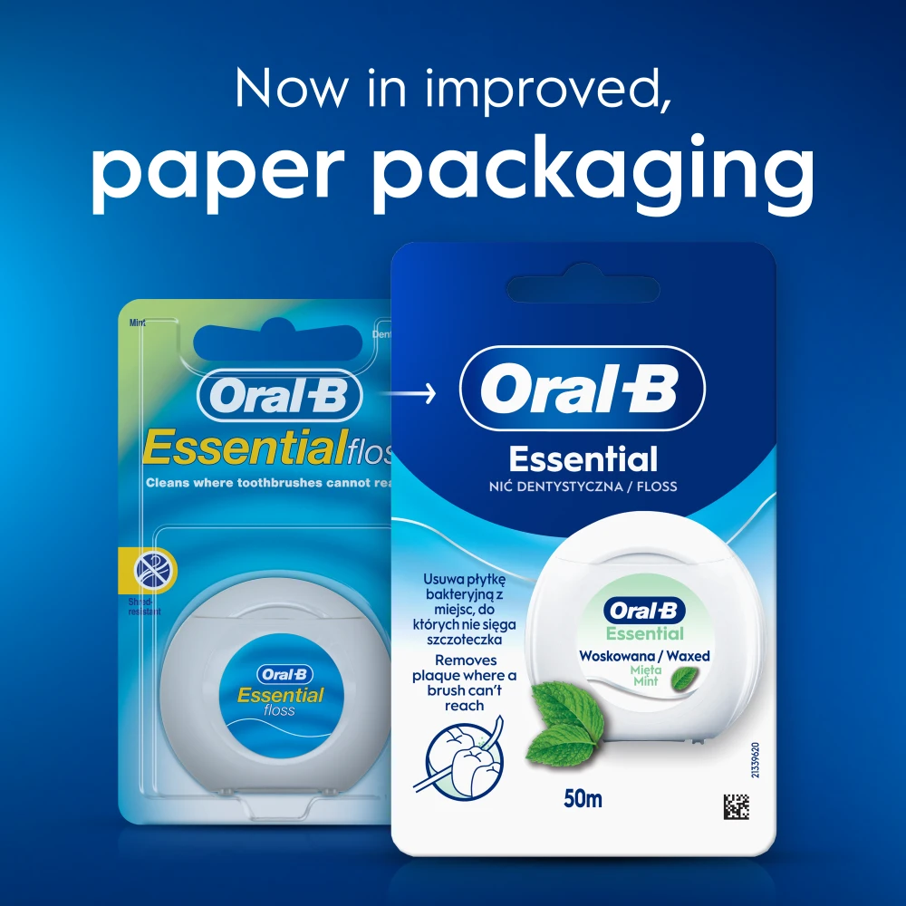 Oral-B Essential Mint Dantų Siūlas, Su Vašku, 50 m
