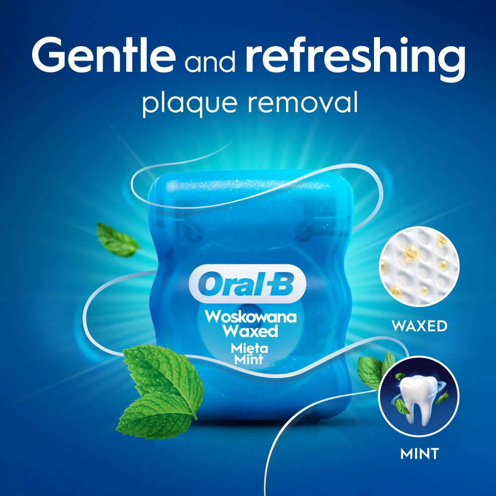 Oral-B Satin Tape Mėtų Vaškuotas Dantų Siūlas 50 m