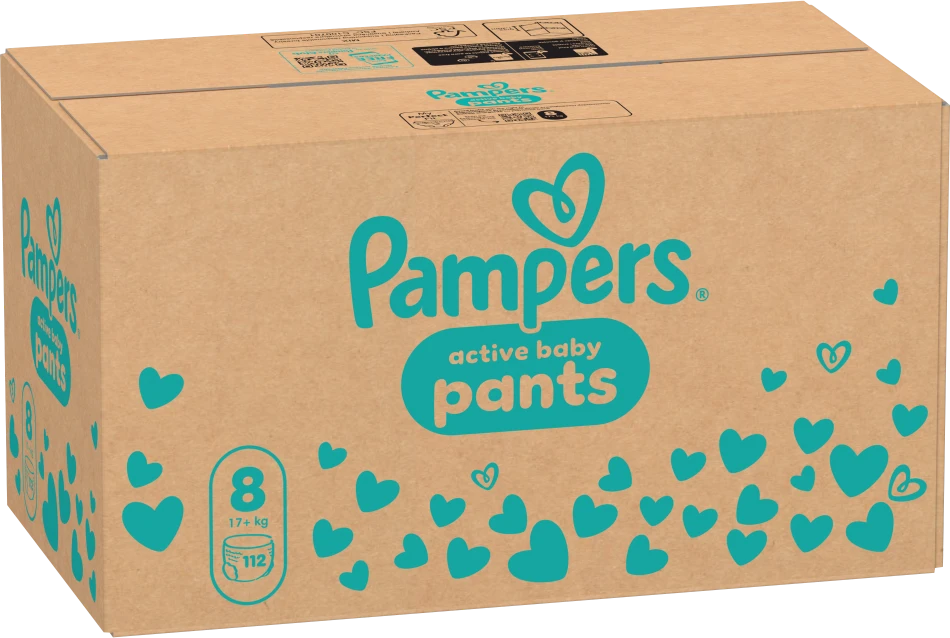 Pampers Active Baby Pants Sauskelnės, 8 Dydis, 112 vnt.