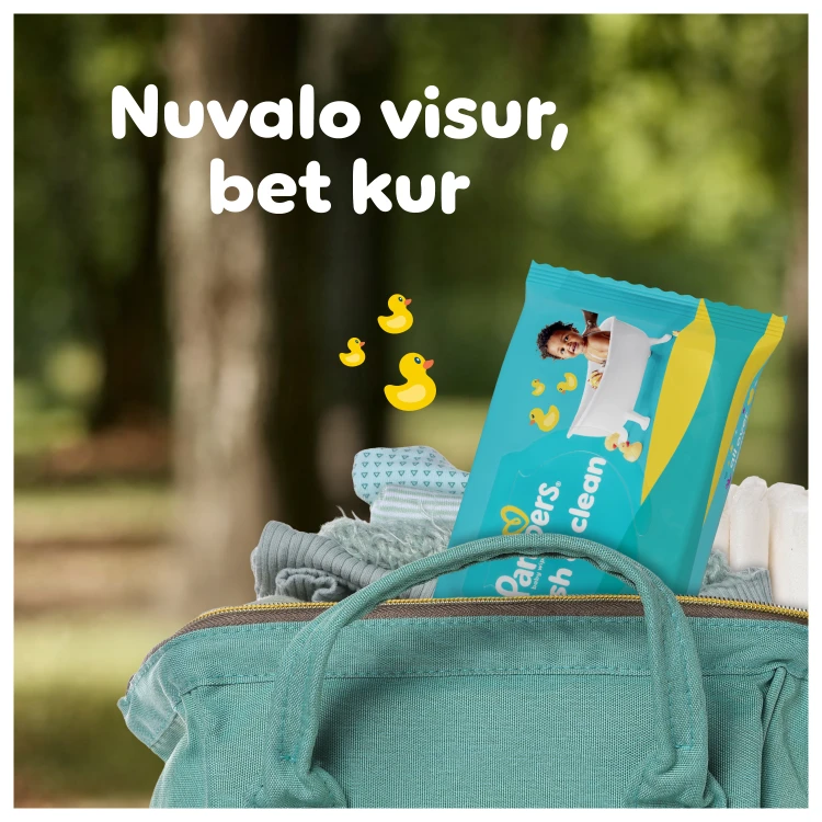 Pampers Fresh Clean Plastic Free Servetėlės Kūdikiams, 12 Pakuotė, 624 Servetėlės