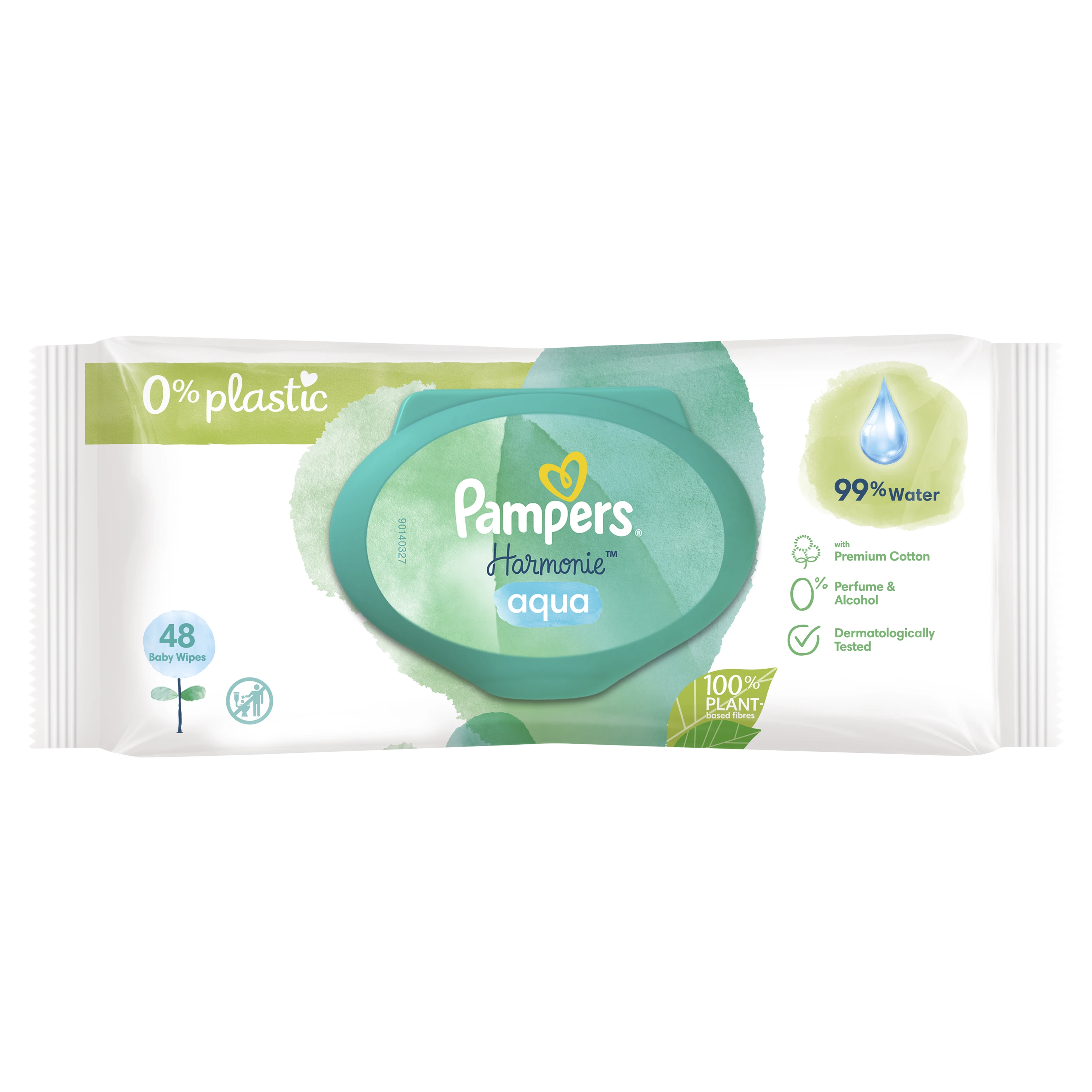 Pampers Harmonie Aqua Servetėlės Kūdikiams, 15 pakuočių, 720 servetėlių