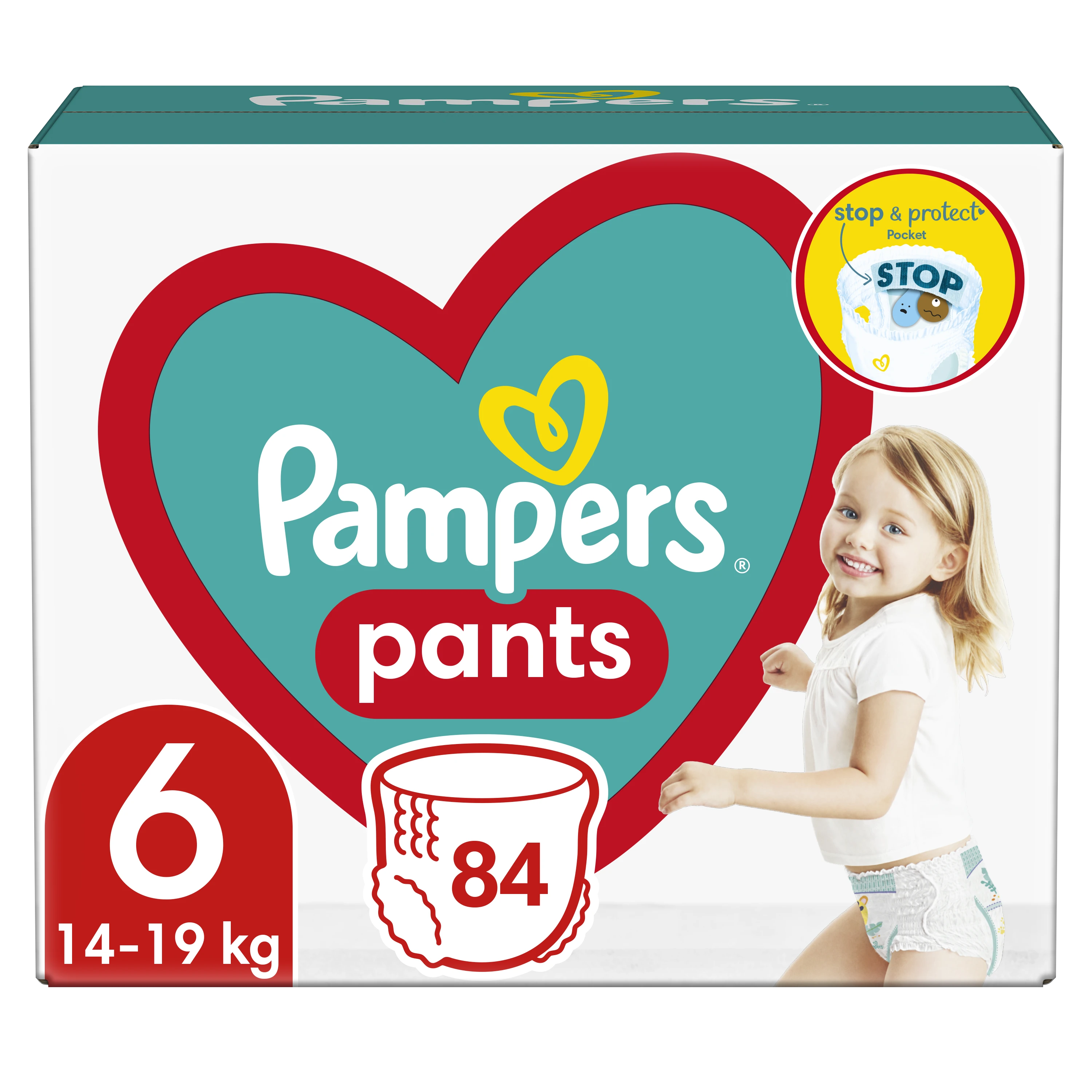 Sauskelnės - kelnaitės Pampers Pants 6 Dydis, 15kg+, 84vnt.