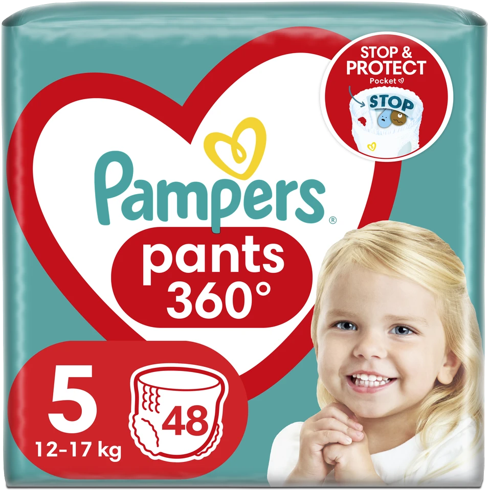 Pampers Active Baby Pants Sauskelnės-Kelnaitės, 5 Dydis, 48 Sauskelnės