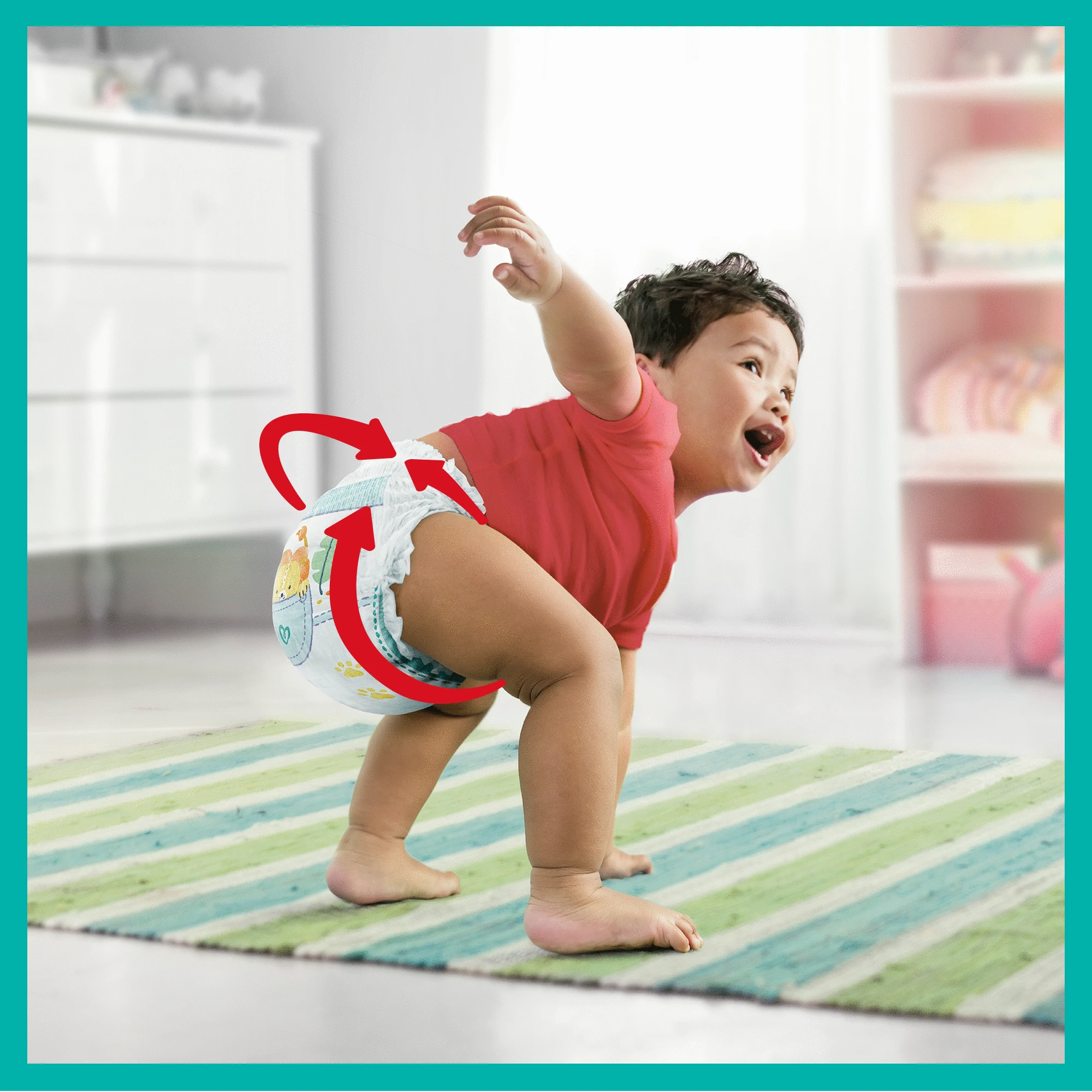 Pampers Active Baby Pants Sauskelnės-Kelnaitės, 5 Dydis, 48 Sauskelnės