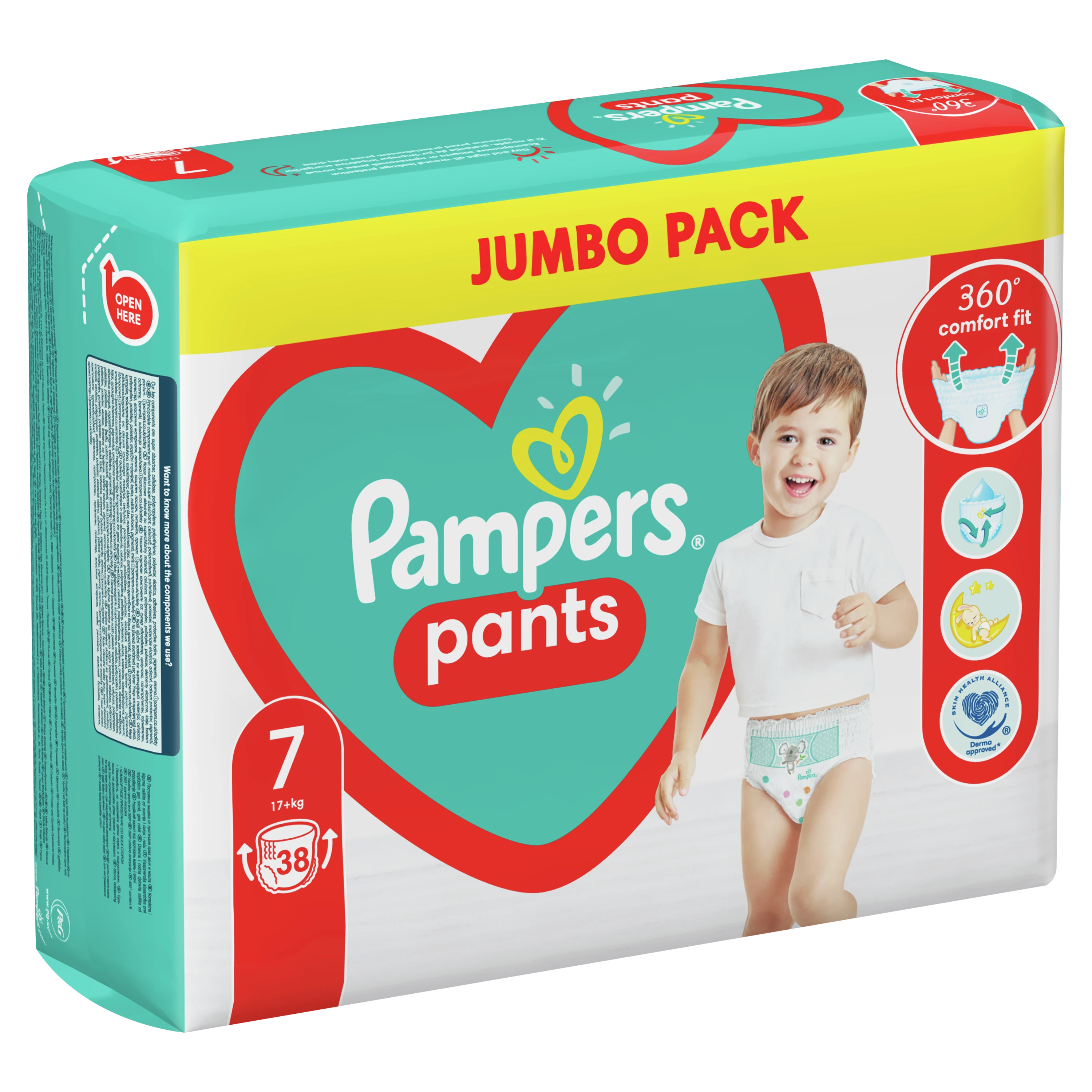 Pampers Active Baby Pants Sauskelnės-Kelnaitės, 7 Dydis, 38 Sauskelnės