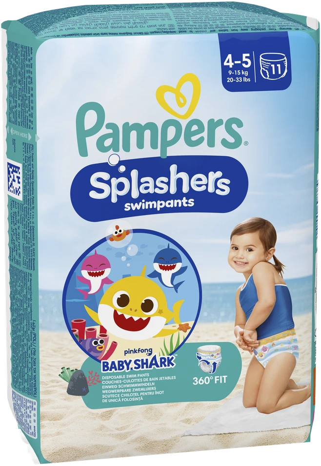 Sauskelnės PAMPERS Pants Splashers, 4 dydis 9 - 15 kg, 11 vnt.