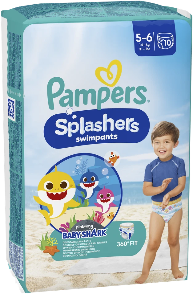 Sauskelnės-Kelnaitės PAMPERS Pants Splashers, 5 dydis 14+ kg, 10 vnt.