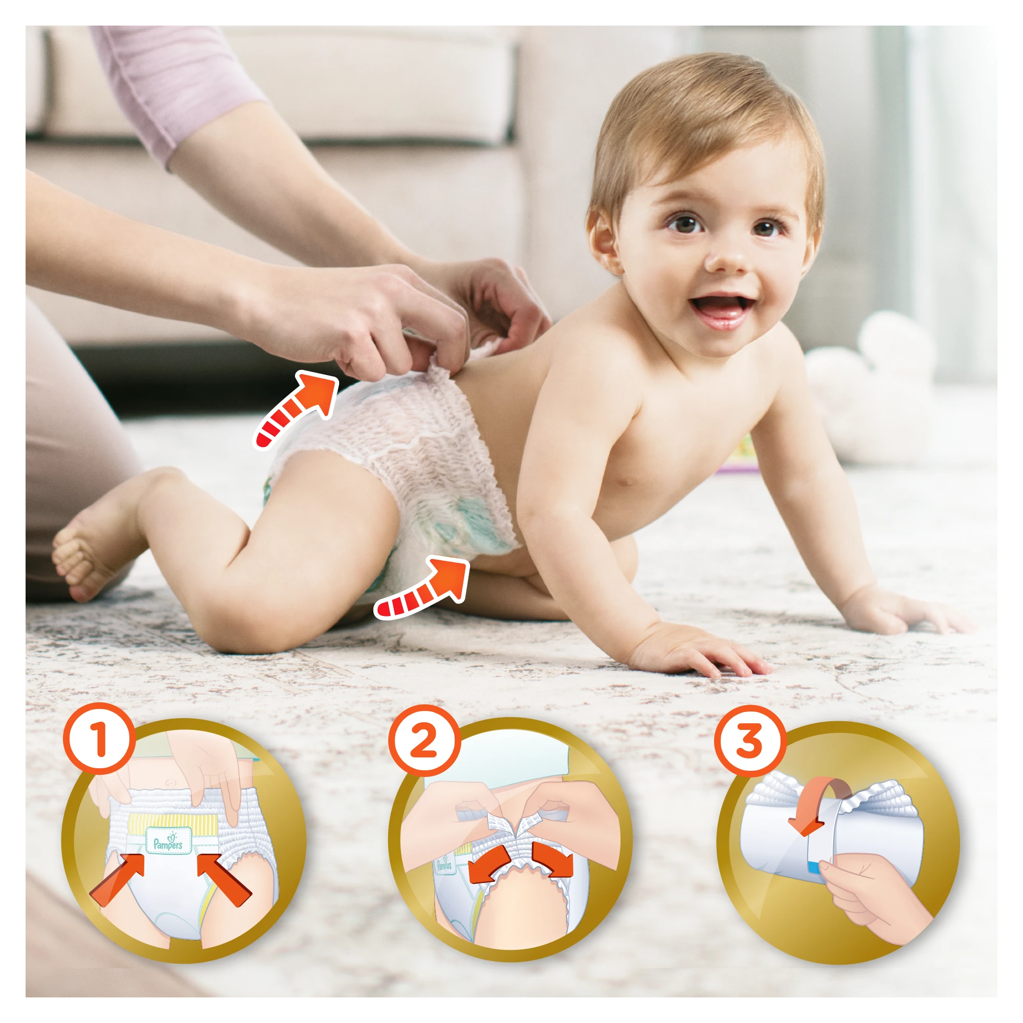 Sauskelnės-Kelnaitės PAMPERS Premium Care Pants, Value Pack, 5 dydis (12-17kg), 34 vnt.