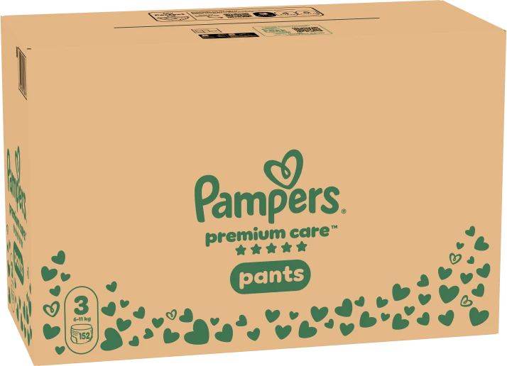 Pampers Premium Care Sauskelnės-Kelnaitės, 3 Dydžio, 152 vnt.