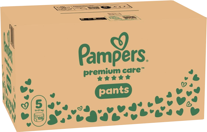 Pampers Premium Care Sauskelnės-Kelnaitės, 5 Dydžio, 108 vnt.