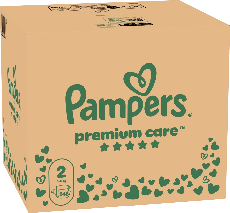 Pampers Premium Care Tape Sauskelnės, 2 Dydis, 246 vnt.