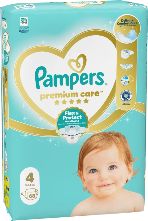 Pampers Premium Care Tape Sauskelnės, 4 Dydis, 68 vnt.