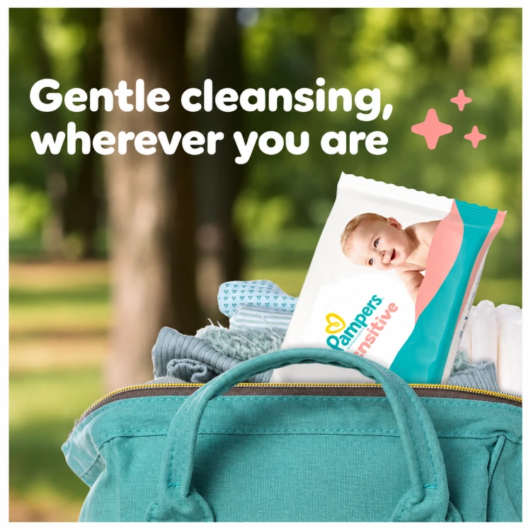 Pampers Sensitive Servetėlės Kūdikiams, 15 Pakuotė, 780 Servetėlės