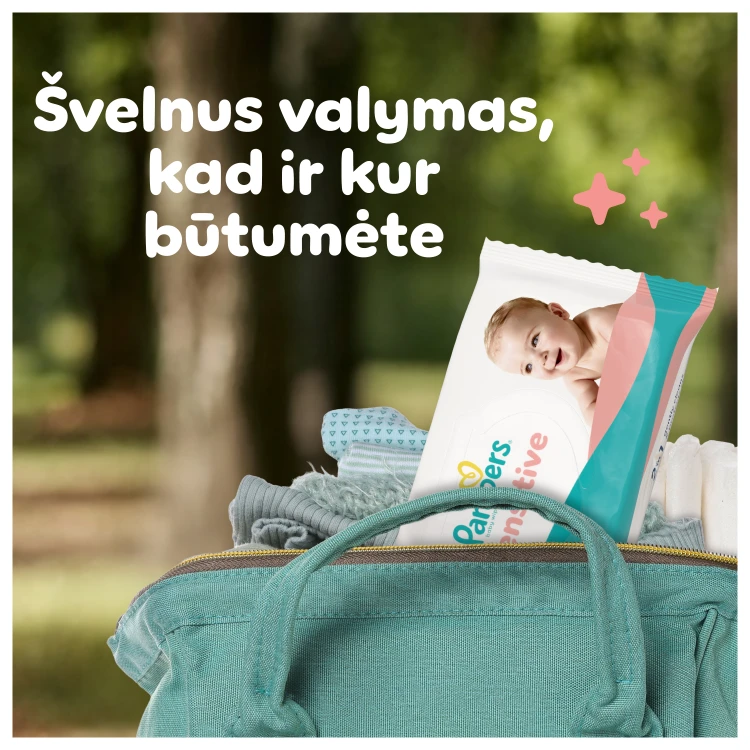 Pampers Sensitive Servetėlės Kūdikiams, 12 Pakuotė, 624 Servetėlės