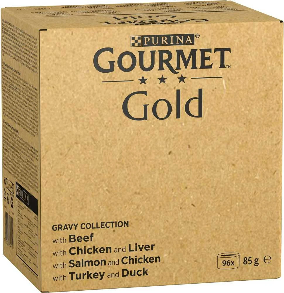 Purina Nestle PIECES PURINA GOURMET GOLD Gabaliukai padaže 4 skonių mišinys - šlapias kačių maistas - 96x85g