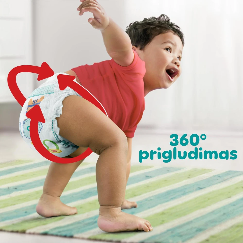 Sauskelnės-kelnaitės Pampers, 7 dydis, 15+ kg, 114 vnt.