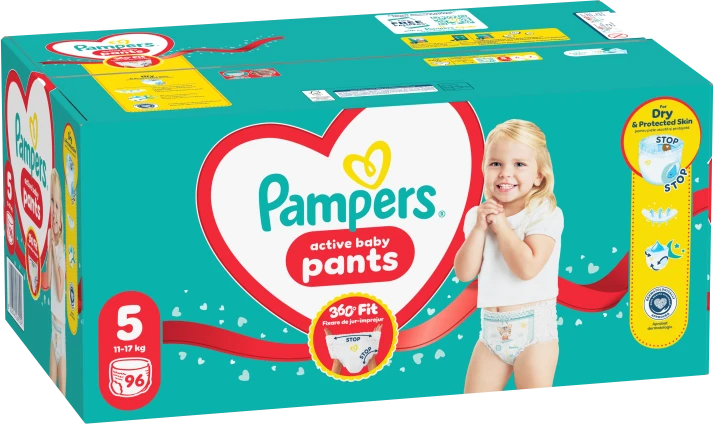 Sauskelnės - kelnaitės Pampers Pants 5 Dydis, 12-17kg, 96vnt.
