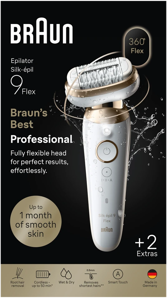 SES9-011 3D Braun Silk•épil 9 Flex Epiliatorius