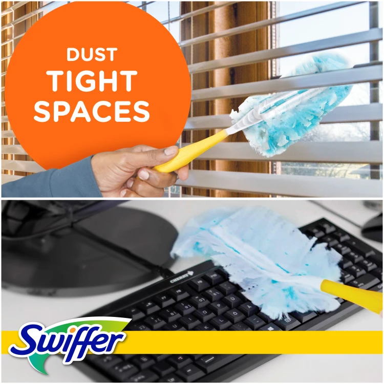 Swiffer Duster Starter Kit Dulkių šepetėlis + šluostelės, 4 vnt